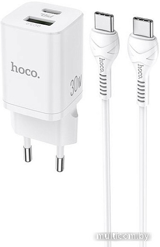 Сетевое зарядное Hoco N13 Bright Type-C (белый)