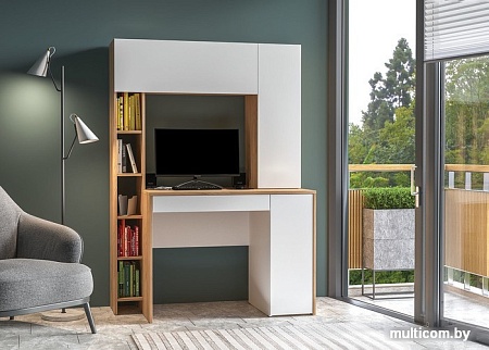 Стол Mobi Комфорт 12.71 (дуб золотой craft/белая аляска)