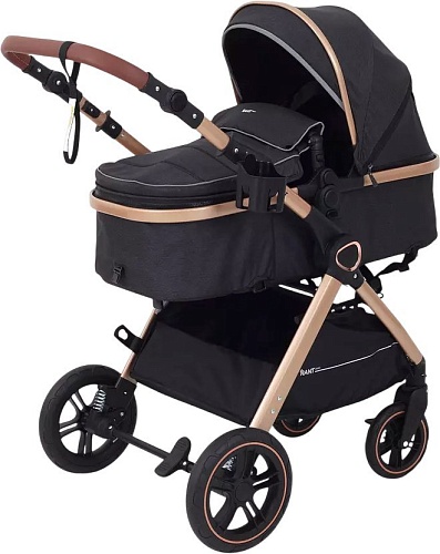 Универсальная коляска Rant Basic Roller Gold RA161 (2 в 1, black)