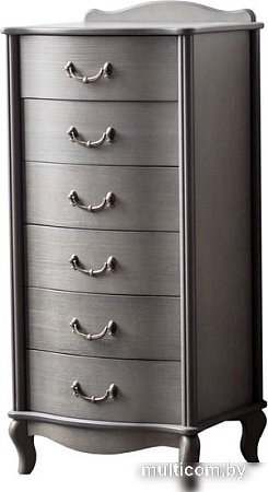 Комод Мебелик Джульетта узкий 6 ящиков (серый ясень)