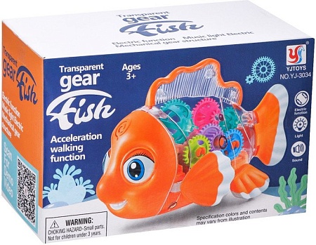 Развивающая игрушка Sima-Land Рыбка Шестеренки 7651294 YJ-3034 (оранжевый)