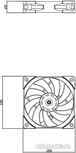 Вентилятор для корпуса Thermalright TL-C12-W