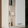 Шкаф-витрина Black Red White Linn Со стеклом 100x60x36 (ясень шимо/белый)
