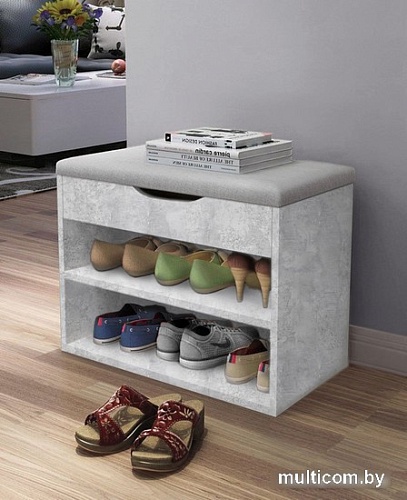 Банкетка Артём-Мебель Этна СН 122.07 (бетон спаркс лайт)