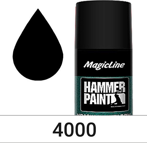 Автомобильная краска MagicLine по металлу (молотковая) черный 265 г