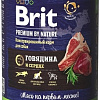 Консервированный корм для собак Brit Premium By Nature Beef &amp; Heart 850 г