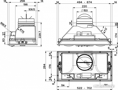 Кухонная вытяжка Faber ICH 00 LED SS 17.0A (I.Smart HCS)