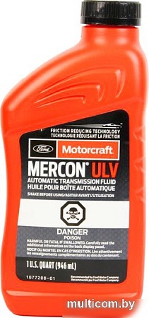 Трансмиссионное масло Ford Motorcraft Mercon ULV ATF XT12QULV 0.946л