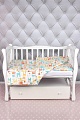 Постельное белье Amarobaby Baby Boom КПБ-3 Жирафики (желтый/голубой)
