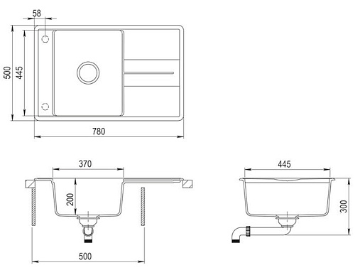 Кухонная мойка TEKA Estela 50 B-TQ (графит)