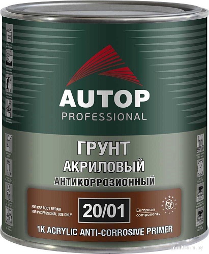 Автомобильный грунт Autop антикоррозионный акриловый - черный - банка. 1.0 кг 20/01