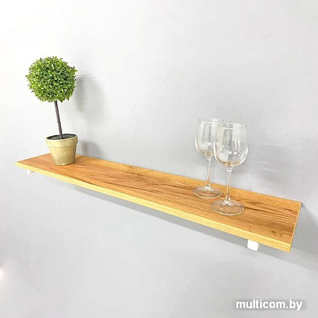 Полка Millwood Настенная с кронштейном 100x20 (дуб золотой craft/белый)