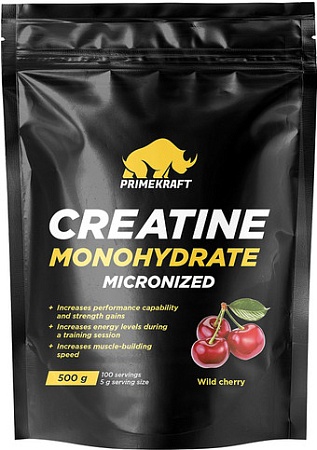 Моногидрат креатина Prime Kraft Monohydrate Micronized (500г, дикая вишня)