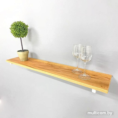 Полка Millwood Настенная с кронштейном 100x20 (дуб золотой craft/белый)