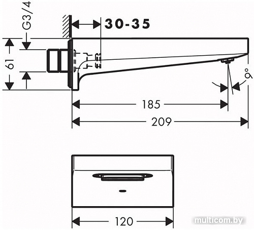 Излив Hansgrohe Metropol 32543700