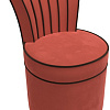 Интерьерное кресло Лига диванов Ирис (микровельвет, коралловый/коричневый)