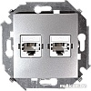 Розетка компьютерная Simon 1591590-033 (алюминий)