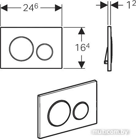 Geberit Sigma 20 115.882.KK.1 (белый/позолота)