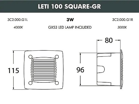 Подсветка для ступеней Fumagalli Leti 3C2.000.000.WYG1L