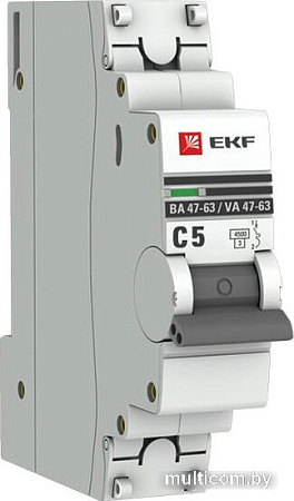 EKF ВА 47-63 1P 5А (C) 4.5kA PROxima mcb4763-1-05C-pro