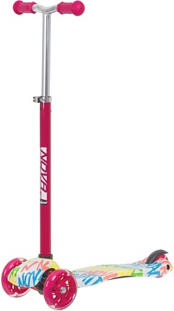 Самокат Novatrack RainBow Start Graffiti 120.NRAINBOW.WPN20 (розовый)