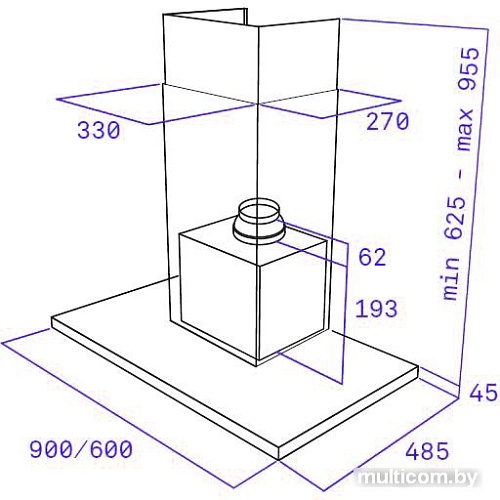 Кухонная вытяжка TEKA Wish Maestro Ultraslim DLH 686 T