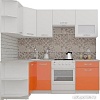 Угловая кухня ВерсоМебель ЭкоЛайт-6 1.2x2.2 левая (белый/яркий оранжевый)