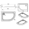 Душевой поддон AM.PM Like 120 W83T-302L120W левосторонний