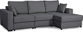 Угловой диван Мебельград Неаполь 2 (альба темно-серый)