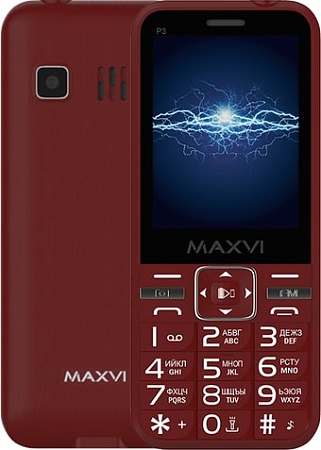 Мобильный телефон Maxvi P3 (винный красный)