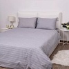 Постельное белье Миланика Темно-серый 175x217 (поплин-страйп)