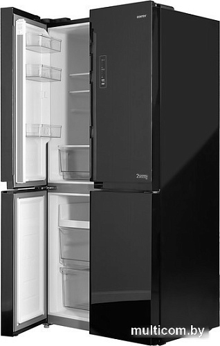 Четырёхдверный холодильник CENTEK CT-1756 NF Black Glass