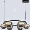 Подвесная люстра Ambrella light LH12003/6 BK/GD/SM (черный/золото/дымчатый)