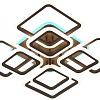 Припотолочная люстра Evoled Qutro SLE200472-08RGB