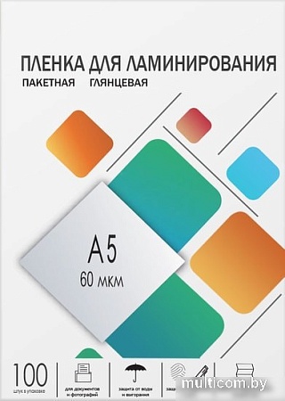 Пленка для ламинирования Гелеос A5 60 мкм 100 шт LPA5-60