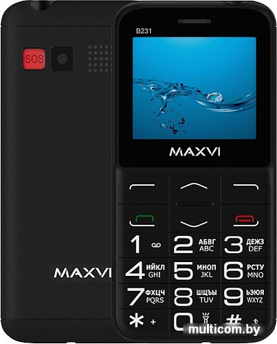 Кнопочный телефон Maxvi B231 (черный)