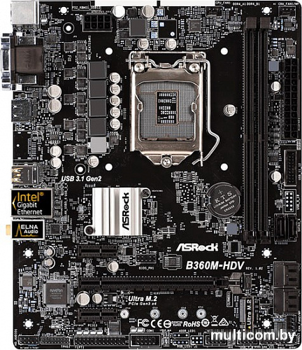 Материнская плата ASRock B360M-HDV