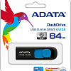 USB Flash A-Data DashDrive UV128 Black/Blue 64GB (AUV128-64G-RBE)