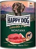 Консервированный корм для собак Happy Dog Sensible Pure Montana Конина 400 г