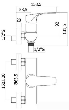 Смеситель Paffoni Lime LM168CR