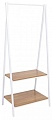 Вешалка для одежды AksHome Capella (белый/коричневый)