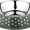 Миска Duvo Plus Деко 13835/DV (зеленый в белый горох)