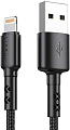 Кабель Vipfan X02 USB Type-A - Lightning (1.8 м, черный)