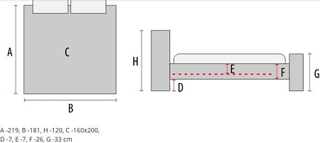 Кровать Signal Bugatti 160x200