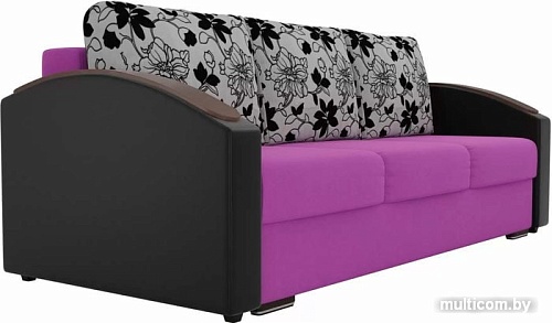 Диван Лига диванов Монако slide 102007 (фиолетовый/черный/серый)
