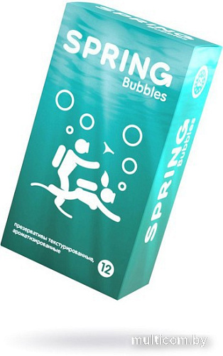 Рельефные презервативы SPRING Bubbles с точечной поверхностью №12