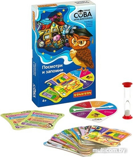 Развивающая игра Bondibon Умная сова. Посмотри и запомни ВВ4004
