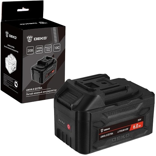 Аккумулятор Deko UNV6.0 Extra 063-4498 (20В/6 Ач)