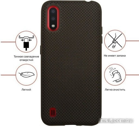 Чехол для телефона Volare Rosso Soft TPU Cooper для Samsung Galaxy A01 (черный)