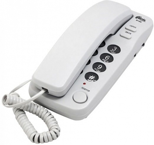 Проводной телефон Ritmix RT-100 (белый)